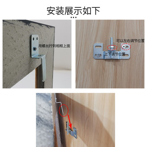 Adjustable Hook Set For Picture Frame Hanging 3-5kg Load Capacity Drill Installation Silver Zinc Coated <b>Hardware</b> Accessory - Product Image 4