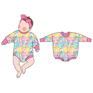 Combinaison à boutons en tissu de bambou respirant et doux pour la peau, motif imprimé mignon, adaptée aux filles, facile à changer, vêtements pour bébé - Product Image 3