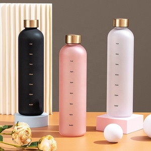 <span class=keywords><strong>BAP</strong></span> FREE 32oz 1000ml Recharge réutilisable Logo personnalisé Tritan Bouteille d'eau en plastique givré Sport Gym avec <span class=keywords><strong>Time</strong></span> Maker motivationnel - Product Image 3