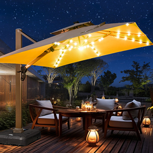 Nuevo diseño LED luz solar Patio Roma sombrilla plegable impermeable paraguas romano para sombreado de jardín para muebles de exterior uso en gimnasio - Product Image 1