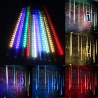 Lumière de pluie de météores LED d'extérieur pour Noël, 30 cm, 8 tubes, cascade, 12 V, lumière de pluie de météores, goutte de glace pour décoration de mariage et de Noël