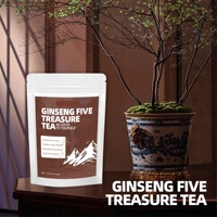 Sachets de thé aux herbes à marque privée OEM, Thé aux cinq trésors naturel au ginseng, aux baies de Goji, à la mûre et au jujube, pour améliorer l'immunité, 100g