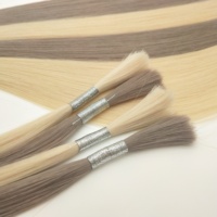 Top Qualité Blonde Européenne Russe Cheveux Fournisseur Extensiones De Cabello Humano Naturel Remmy Vierge En Vrac Extensions De Cheveux Humains