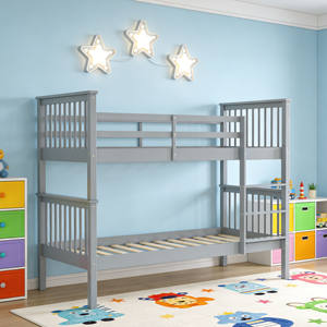 <b>Double</b>-Decker <b>Bunk</b> <b>Beds</b> Wood Frame Low Profile Minimalist Design for School Dormitory Hotel Apartment Commercial Use - Product Image 3