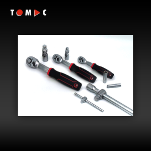 टोमैक क्रव 172-टुकड़े 1/4 ", 3/8", और 1/2 "व्यापक यांत्रिकी के लिए 3-रंग रैचेट हैंडल के साथ सेट करें - Product Image 2