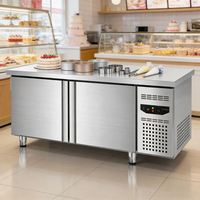Congélateur commercial sous comptoir, réfrigérateur de table en acier inoxydable, plan de travail réfrigéré