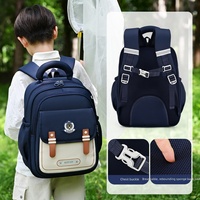 Mochila Escolar de Nailon con Cremallera y Diseño de Dibujos Animados, con Cinturón de Amortiguación de Aire, Asa Suave, Gran Capacidad, Ligera, para Niños y Niñas
