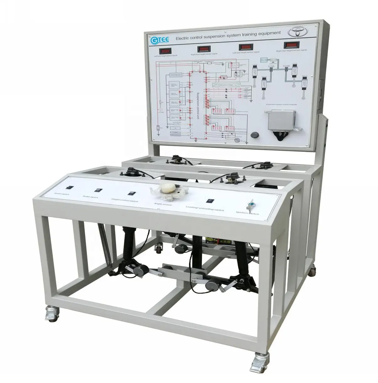 Suspensión neumática controlada eléctricamente, tablero de entrenamiento automotriz, equipo de educación profesional