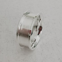 Hochwertiger Flachkanten-Ringrohling aus 925er Sterlingsilber, 8 mm 9 mm, für Kanalring-Design