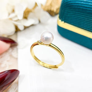 S925 Silver Ring Accessory DIY Simple Edition with 8-10mm Beads 1662 Stand for <b>Loose</b> <b>Pearls</b> Jewelry - Product Image 3