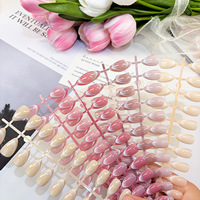 24 faux ongles courts à presser, style manucure française pure et séduisante, bords blancs, amovibles, prêts à poser, pré-dessinés, simples et élégants, style français