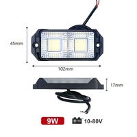 Lampe de travail LED haute luminosité 9W 18W 24W 27W, faisceau large universel 10-80V, lumière auxiliaire pour camion, moto, chariot élévateur, tracteur