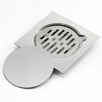 SANIPRO Vente en gros de drain de sol carré en acier inoxydable à écoulement rapide pour cuisine, salle de bain, toilettes, balcon