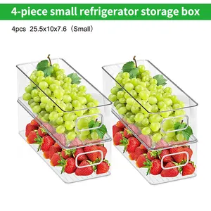 卸売キッチンオーガナイザークリア冷蔵庫冷凍庫収納オーガナイザー冷蔵庫ビン積み重ね可能収納