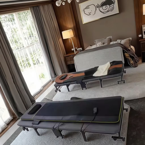 Matras tempat tidur musik Audio, matras pijat panas getar elektrik seluruh tubuh, fungsi terapi Premium nyaman kustom - Product Image 1