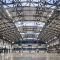 Structure en acier Arge Span pour stade, arène sportive, exposition, hangar, à portée libre de 60 à 200 m et toit courbé, direct usine