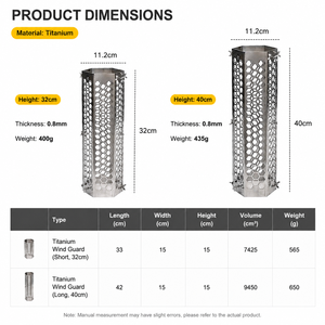 Estufa Portátil de Titanio para Leña con Chimenea para Acampar al Aire Libre y Calentar Tiendas de Campaña - Product Image 3