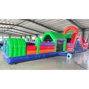 Adultes Géant Commercial Extérieur Gonflable Terrain Parcours d'obstacles Défis Cours de course gonflable Maison de rebond Jeux de fête - Product Image 1