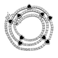 Chaîne de tennis en zircon glacé de 4 mm, magnifique et exquise, pour couple, collier de tennis en forme de cœur, cadeau pour la Saint-Valentin, vente chaude