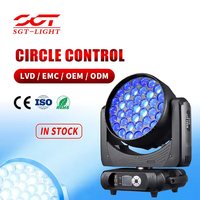 Projecteur LED DMX RGBW 4-en-1 à faisceau large et spot, 37x15W, avec zoom, tête mobile, CRI 95 élevé, idéal pour l'éclairage de scène de concert - Vente chaude