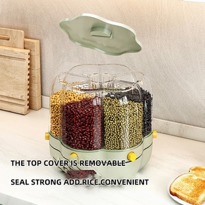 Drehbarer Getreide kübel Reis Haushalts küche große Kapazität unterteilte Getreide Getreide Lebensmittel Lagerung und Behälter Reisbox - Product Image 5