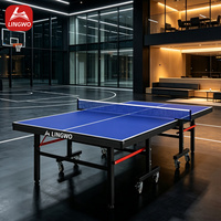 Table de tennis de table d'intérieur de qualité professionnelle, moderne, mobile et pliable avec filet