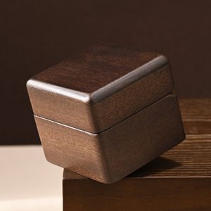 FANXI Nueva Caja de Almacenamiento de Joyas de Madera Maciza con Anillo de Fibra Superresistente y Logotipo Personalizado para un Empaque Elegante y Lujoso - Product Image 6