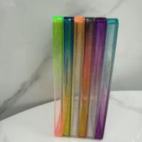 Protection de carte gradée en TPU avec panneau arrière transparent à paillettes dégradées multicolores et pare-chocs