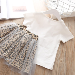 Baby Clothing Sets Kids Wear Bangkok Cat T-shirt and Leopard Boutique Girl Fabrics for Skirts - Product Image 5