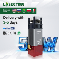 OEM & ODM personnalisé nouveau module de tête laser bleu 5W de haute précision mise au point en alliage d'aluminium sortie de faisceau de 45mm laser à diode de puissance optique