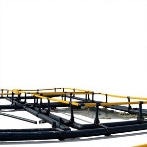 Dekko Cage à poisson flottante noire à double tube HDPE du Vietnam Cage d'élevage d'aquaculture Niveau de résistance au vent de tempête 12 50 ans - Product Image 1