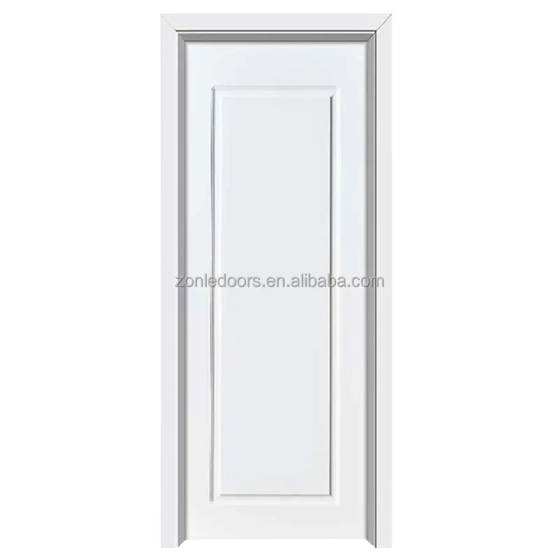 Commercio all'ingrosso cinese camera da letto a buon mercato ultimo Design interno bianco PVC rivestito MDF nucleo cavo porte in legno per le camere con serratura intelligente