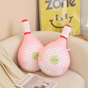 Unisex racchetta da Tennis giocattolo peluche morbido cuscino di simulazione bambola per ragazzi ragazze divertente regalo creativo PP materiale di riempimento ispirato squalo - Product Image 2