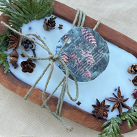 Salat-Servierschalen, Gewürzbehälter, Kerzenhalter, Mini Bio-Formen, Ablagebehälter, kleine Holzschale aus Akazienholz mit Löffel