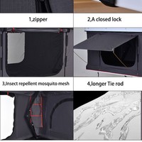 Carpa de Techo para Autos con Elevación Automática, Techo Rígido de Aleación de Aluminio, Doble Capa, Lista para Usar, para Campamento al Aire Libre, Carpa de Techo 4x4