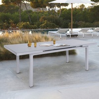 Table à manger en verre trempé extensible, Table en métal et de jardin, de haute qualité, simple prix