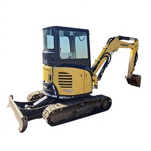 Used Yanmar Vio35 Mini Excavator 5 Ton Operating Weight Kawasaki <b>Pump</b> Digging Bucket Enclosed Cab <b>Track</b> Type - Product Image 1