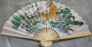 Custom Logo Bamboe Handventilator Hoge Premium Promotie Opvouwbare Ventilator Chinese Stijl Woonkamer Achtergrond Muur Grote Hangende Ventilator - Product Image 4