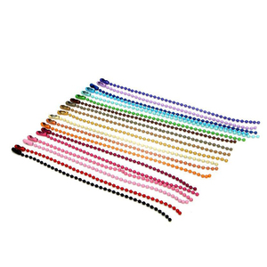 Cadena de <span class=keywords><strong>Etiqueta</strong></span> de perro de colores pintados mate, cadena de cuentas de 10cm para Pegatinas de <span class=keywords><strong>coca</strong></span> - Product Image 1