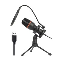 Kit de microphone filaire USB RGB réglable pour bureau avec condensateur, idéal pour l'enregistrement à domicile, l'enseignement en ligne, directivité cardioïde, en métal