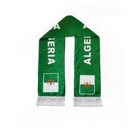 Écharpe de football avec drapeau algérien en gros Écharpe d'Algérie de taille personnalisée de haute qualité