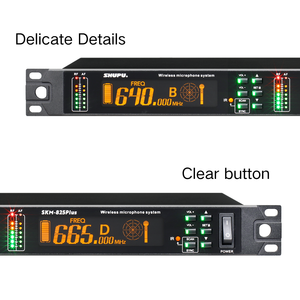 SHUPU-Micrófono dinámico profesional UHF, inalámbrico, de mano, tecnología IR, cancelación de ruido, para escenario de canto en Iglesia - Product Image 3