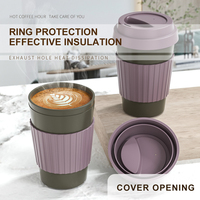 Gobelet à café en PLA biodégradable Smooth Sip Tasse à café glacé réutilisable sans BPA Tasse de voyage à café chaud parfaite pour cappuccino 12 oz