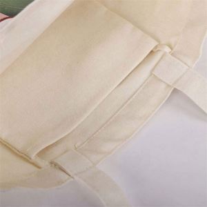 Sac fourre-tout en toile de coton vierge, réutilisable, grand format, pas cher, pour la publicité, avec logo personnalisé imprimé, 2 poignées, vente en gros - Product Image 5
