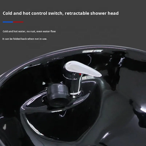 Moderna Estación de Lavado de Cabello Metálica para Barbería con Silla - Muebles de Salón Comerciales Económicos - Product Image 6
