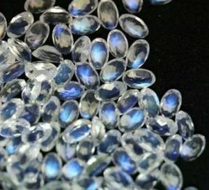 Lote de 2 Piedras Preciosas Sueltas de Piedra Lunar Arcoíris Natural de 6x8mm, Corte Ovalado Facetado, Oferta Especial India - Product Image 3