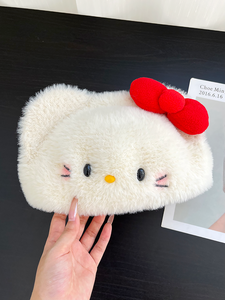 Chapéu de Beret de Gato Fofo e Peludo em PU para Mulheres, Uso Diário, Chapéu de Outono e Inverno - Product Image 4