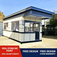 Cabine de sécurité portable sur mesure, poste de garde préfabriqué extérieur, kiosque mobile anti-corrosion pour portail communautaire