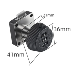 Serrure à combinaison à 3 chiffres sans clé pour chambre, école, hôtel - Serrure de tiroir moderne en alliage de zinc pour meubles - Product Image 6