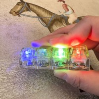 Porte-clés clavier mécanique LED 4 touches transparentes, anti-stress, avec bouton DIY et capuchon de touche, jouet sensoriel, cadeau